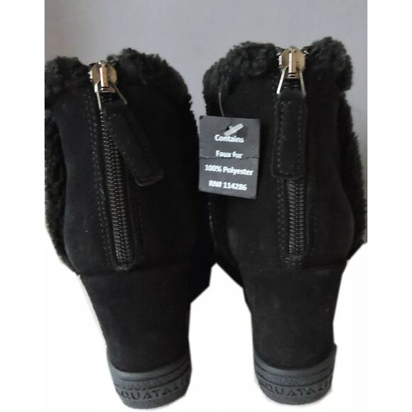 Aquatalia Ankle Wedge Faux FurWaterproof Booties- Size 11 - Picture 2 of 13